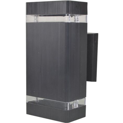 Applique murale solaire d'extérieur à LED, 1000 lumens, résistante à la pluie, à la corrosion, aux hautes températures, tension 220 V, matériau PVC/acrylique, noir