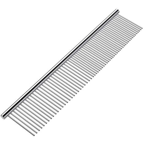 Peigne pour animaux, acier inoxydable, 19 cm, argent (1/5)