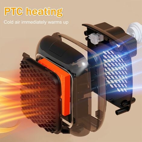 Mini chauffage de poche électrique 3 niveaux de chaleur rechargeable design  por