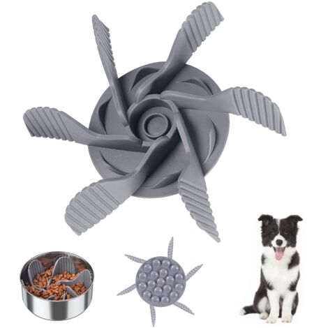 Gamelle d'alimentation Lente,Anti Glouton Insérer Chien Gamelles Slow Food Inserter pour Chiens Favorise Alimentation Saine et Digestion Lente Fixée par 19 Petites Ventouses (1/5)