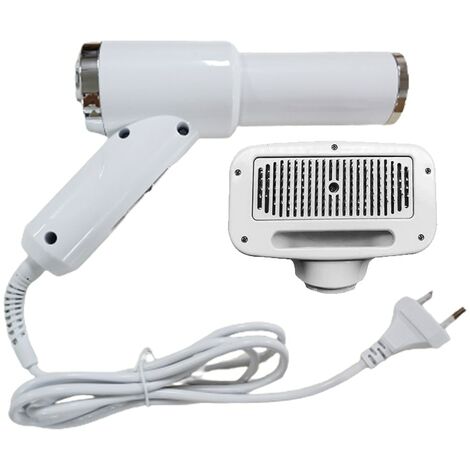 Peigne à air chaud pour animaux de compagnie, 50HZ/60HZ, Puissance maximale 300W, Tension nominale AC110-120V/AC200-230V, Matériau ABS/Acier inoxydable, Blanc (1/5)