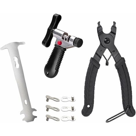 Ensemble d'outils de chaîne de vélo, pince de maillon de vélo + outil de  casse de chaîne + vérificateur de chaîne.