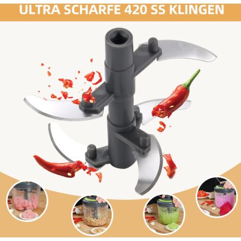 Mini Hachoir Manuel Cuisine, 500 Ml Coupe Oignon Manuel Avec Cordon De