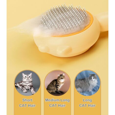 Brosses pour Animaux de Compagnie, Brosse Chat Chiens, Brosse pour Chats à Poils Longs et à Poils Courts, Brosse autonettoyante pour Masser, gratter et enlever Les Poils du Chat