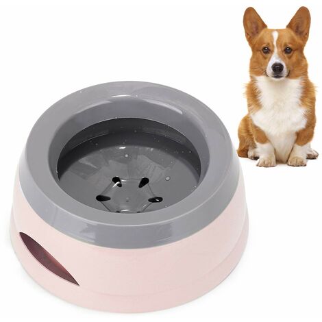 Bol d'eau de voyage pour chien, bol d'eau pour chien de 750 ml, fontaine d'eau anti-goutte pour chien, bol anti-déversement pour chat, distributeur de bol de voyage portable amovible en plastique, ros (1/5)