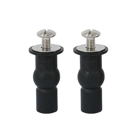 Charnière de couvercle de toilette 2 pièces, vis de fixation de couvercle de toilette, charnière de couvercle de toilette, couvercle de toilette, couvercle de toilette universel (noir) (1/5)
