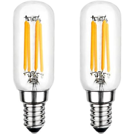 1W E14 Ampoules LED Filament Équivalent 10W, T22 Ampoule four Hotte  Aspirante frigo Lustre Cristal, Lampe de Sel, Veilleuse Enfants, Tubulaire  Blanc Chaud 2200K, Non Dimmable Decorative bulb, Lot de 5 