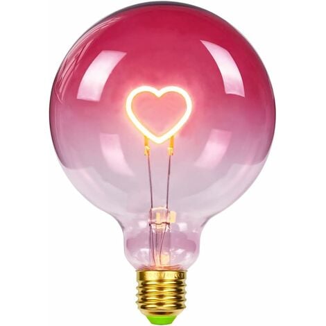 Ampoule LED Cœur Rouge 5W E27 Décorative 2000K Dimmable