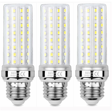 3 Pièces Ampoules de Maïs LED 20W, Équivalent 150W Ampoule Incandescente, 2300LM, 4000K Blanc Neutre, Ampoules à E27 Vis Edison (1/5)