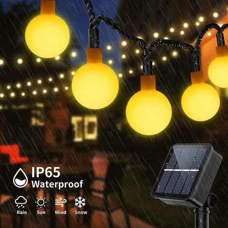 Guirlandes Solaires Arbre De Noël 4-en-1 - 80 LED, 8 Modes, étanche IP65, Pour Jardin Ou Allée