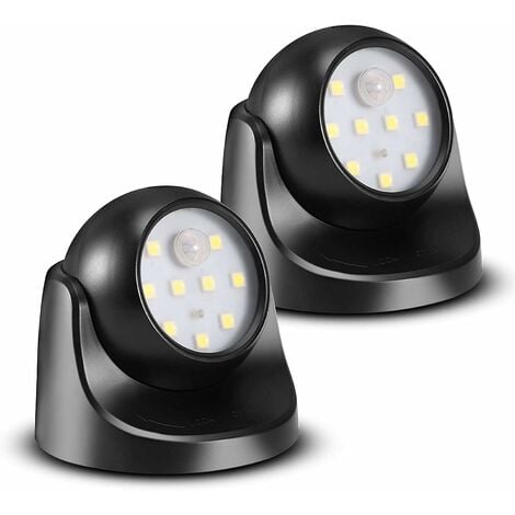 Spot LED sans fil 2 W / 100 lm / 360° avec capteurs de mouvement et  d'obscurité