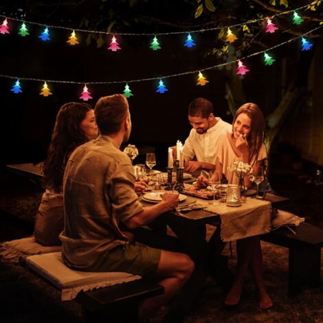 Guirlande Lumineuse étoiles 6m - 40 LED, Alimentation Piles, 2 Modes (clignotant/fixe), IP54 - 4