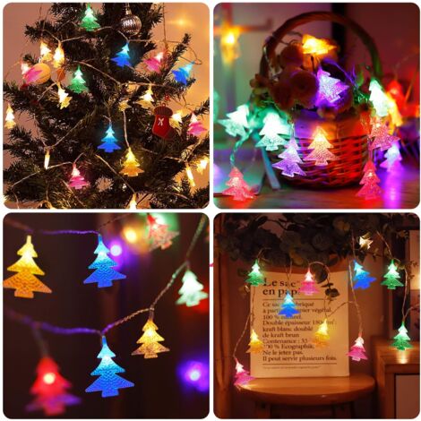Guirlande Lumineuse étoiles 6m - 40 LED, Alimentation Piles, 2 Modes (clignotant/fixe), IP54 - 9