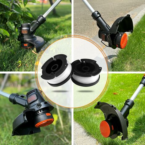 6 Bobines Fil Coupe-bordure 1.65 Mm - Compatible Black & Decker - Pour Tondeuse Et Débroussailleuse