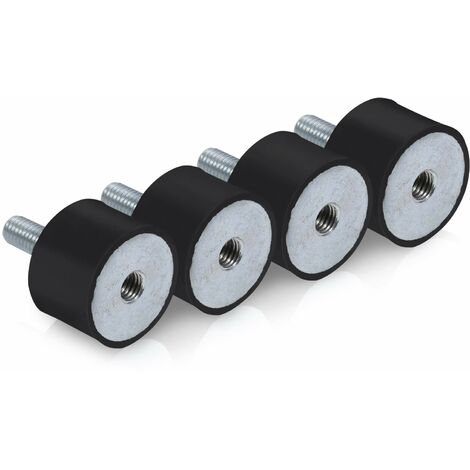 Supports d'amortisseur en caoutchouc Ensemble de 4 supports d'isolateur en caoutchouc avec goujons M8 Anti Vibration (1/5)