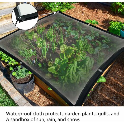 2x4m Tissu De Pluie Transparent Bâche Transparente Imperméable Avec Œillets Preuve Déchirure Et