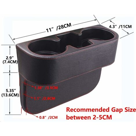 PORTE BOISSON - REGULATEUR DE BOISSON ,Black--Porte gobelet de voiture, espace de siège Auto