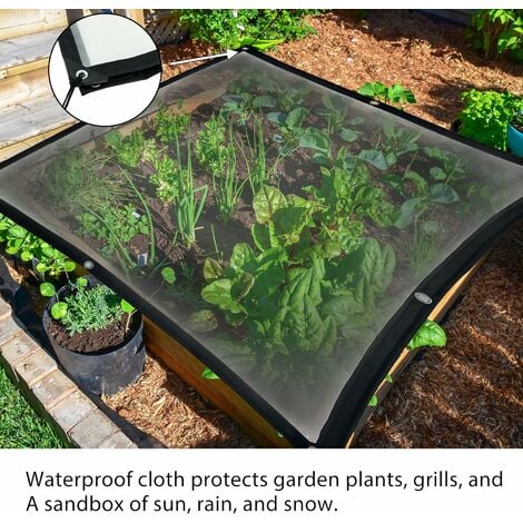 BCBIG Bâche Imperméable Transparente Avec œillets Pour Meubles De Jardin - Utilisable En Extérieur Imperméable à La Pluie Isolation Des Plantes Résistant à La Poussière Avec Cordon De Serrage,2x2m