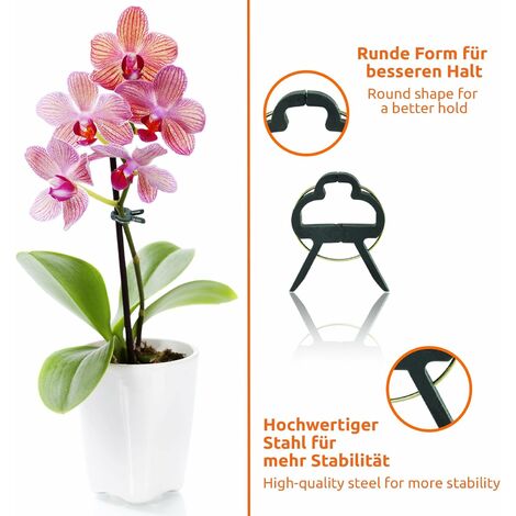 60 Attaches Pour Plantes - Support Tomates, Rosiers, Grimpantes - Réutilisable - 4cm