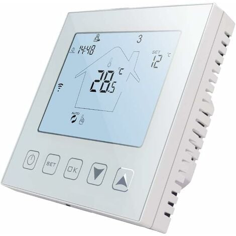 KPS Thermostat numérique chauffage connexion 2 fils avec programmation 6  jours ouvrables et 2 périodes week-ends KPS CONFORTLINE TERMODIGI :  : Bricolage