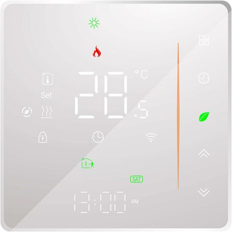 Thermostat WiFi - Thermostat de Chauffage au Sol - Prise en Charge de la Commande par Application - Commande vocale Compatible avec Alexa/Google Home - pour la préparation de l'eau Chaude (1/5)