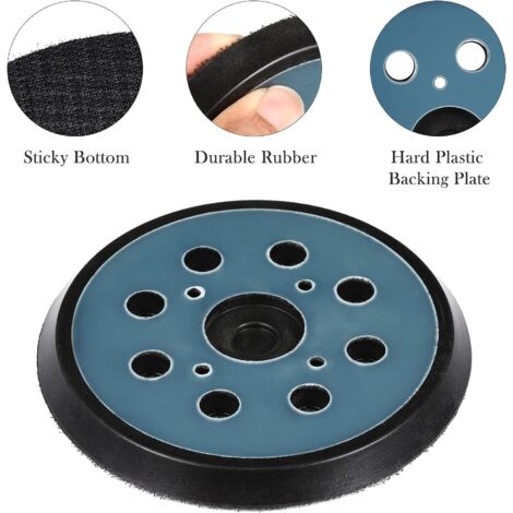 Lot De 2 Patins Arrière En Mousse Adhésive Pour Ponceuse - Remplacement Avec 4 Trous