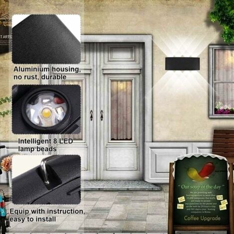 Moderne LED Plafonnier Étanche En Aluminium Applique Murale Rondelle Lumière Intérieur Extérieur Couloir Couloir Couloir 8w Noir