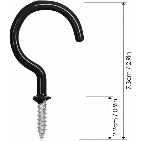 12 Pièces Crochet Inox à Visser Avec Boucle De Sécurité Pour Suspendre Paniers à Plantes, Mangeoires à Oiseaux, Lanternes, Tasses | Leroy Merlin