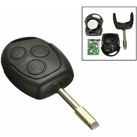 EPathChina® 433 MHz 2 Boutons Sans Clé Clé Télécommande Avec Puce Et