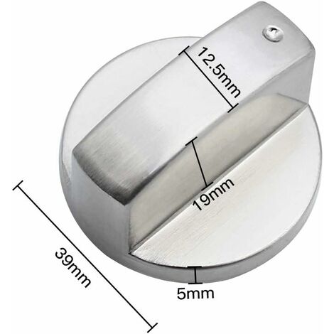 Lot De 6 Boutons De Cuisinière En Métal - Diamètre 6mm - Universel Pour Gaz Et électrique - Argent