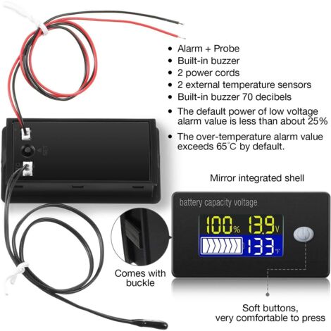 Testeur De Capacité Pour Batteries 18650 – Écran LCD, Port USB-C, Fonction Charge Et Test – Outil DIY