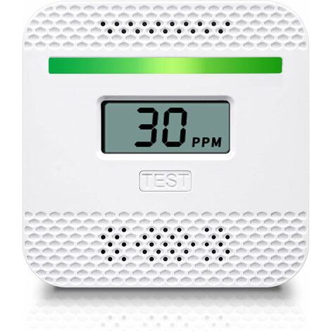 Ersandy – Détecteur de monoxyde de carbone portable – Écran LCD – Alarme sonore 85dB – Capteur électrochimique – Installation facile sans câblage