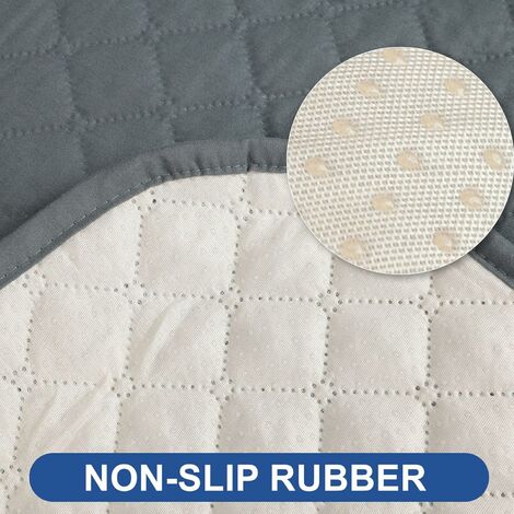 Housse Canapé 3 Places Imperméable 170cm - Protection Griffes Chats, Taches - Réversible Gris Foncé