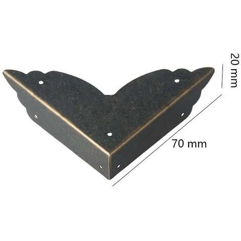 12 Protections D’angle Métal – 20x20x20 Mm, Couleur Bronze – Pour Boîtes