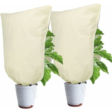 2PCS 100 80cm Housses de Protection pour Plantes, Sac de Protection pour Plantes avec Fermeture éclair et Cordon de Serrage Protection (1/5)