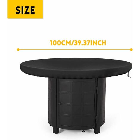 Housse De Protection Pour Plaque De Feu Ronde 80 Cm – Tissu Oxford 420D Imperméable, Anti-UV, Avec Cordon De Serrage - 9