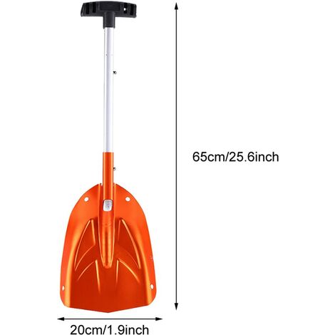 SUNGOOYUE Pelle à Neige Pliable 3 En 1 Portable Avec Brosse Et Grattoir à Glace - Idéal Voiture Jardin Camping