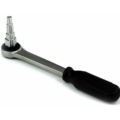Jusch – Clé étagée à cliquet pour radiateur – Acier au carbone – Dimensions 276 x 42,3 mm – Compatibilité 10/11/12,5/16/21 mm