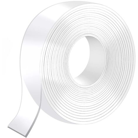 Beijiyi – Ruban adhésif double face extra fort 5m x 3cm x 2mm – Lavable et réutilisable – Adhérence forte pour surfaces lisses – Supporte jusqu'à 1kg (1/7)