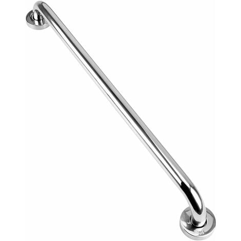 Barre d'Appui Dans Salle de Bain, 60 cm Barre d'Appui en Acier Inoxydable 304 Poignée de Sécurité Équilibre dans Chrome pour Douche Toilette Cuisine Chambre, Vis Dissimulée Fixé au Mur