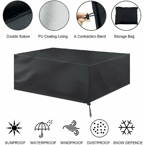 Housse Salon De Jardin BTCCL - Couverture Meubles Extérieur 420D Oxford Imperméable, Anti-UV, Coupe-Vent Pour Table, Chaises Et Canapé Patio