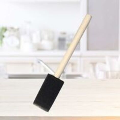 Pinceaux Mousse Réutilisables Jetables Lot De 120 Pinceaux En Mousse 2,5 Cm - Manche En Bois, Pour Peinture, Vernis, Bricolage Accessoire Bricolage Peinture Précise