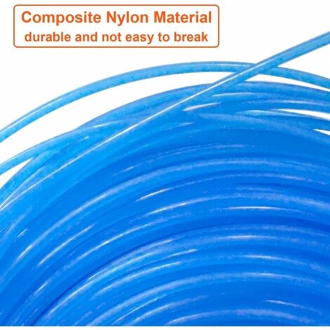 Bobine de Fil Rond en Nylon pour Coupe-Bordure débroussailleuse Diamètre 1,6 mm Longueur 100 m, Fil de Coupe de Remplacement Ligne de Trimmer