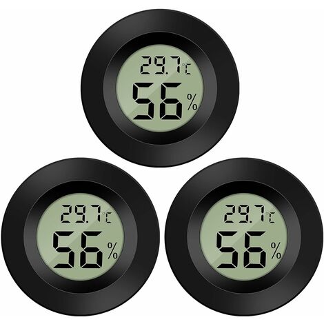 Mini Thermometre Interieur Numrique, Hygrometre Portable Professionnel  Grand Cran Avec Horloge, Thermomtre Blanc Prcis, Hygromtrepour La Maison,  Cham