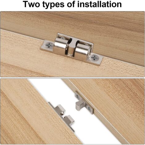 Loqueteau à billes en applique zamak laitonné 55 x 11 mm