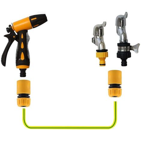 Kit 14 Pièces Raccords Tuyau Arrosage 1/2" (13mm) - ABS/TPR - Avec Connecteurs Double Et Robinet - 3
