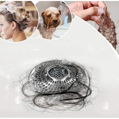 2 Filtres Cheveux Silicone Pour Douche/évier - 12,5 Cm, Anti-bouchage Universel Lavabo, Baignoire, Cuisine (surface Lisse)