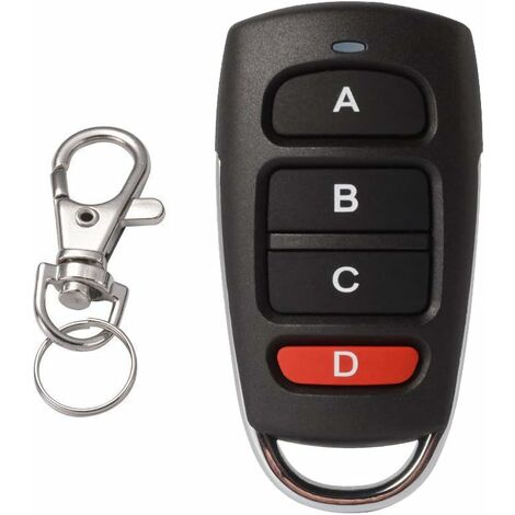 3PCS Télécommande Universelle Portail 433.92 MHz, Télécommande Garage Sans Fil à 4 Boutons - Foto 5