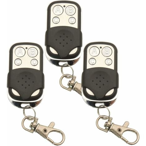 3 pièces 433.92Mhz Universel Copie Sans Fil Télécommande Porte-clés Émetteur RF pour Clone Porte De Garage Ouvre-porte 433Mhz Duplicateur