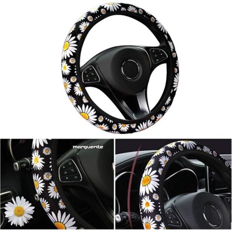 Housse De Volant Néoprène Avec Pierre De Massage - 38 Cm, Ajustable, Antidérapante | Décoration Intérieure Voiture, Confort Et Style